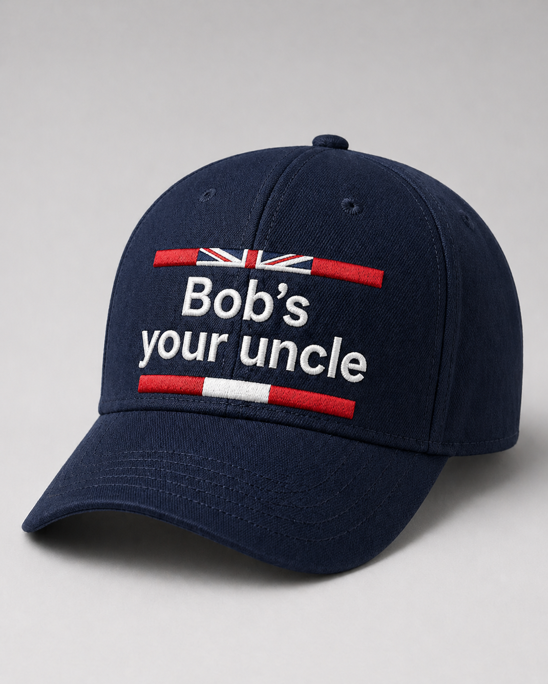 Bob’s Your Uncle England Embroidered Baseball Cap – UK Flag Style Hat