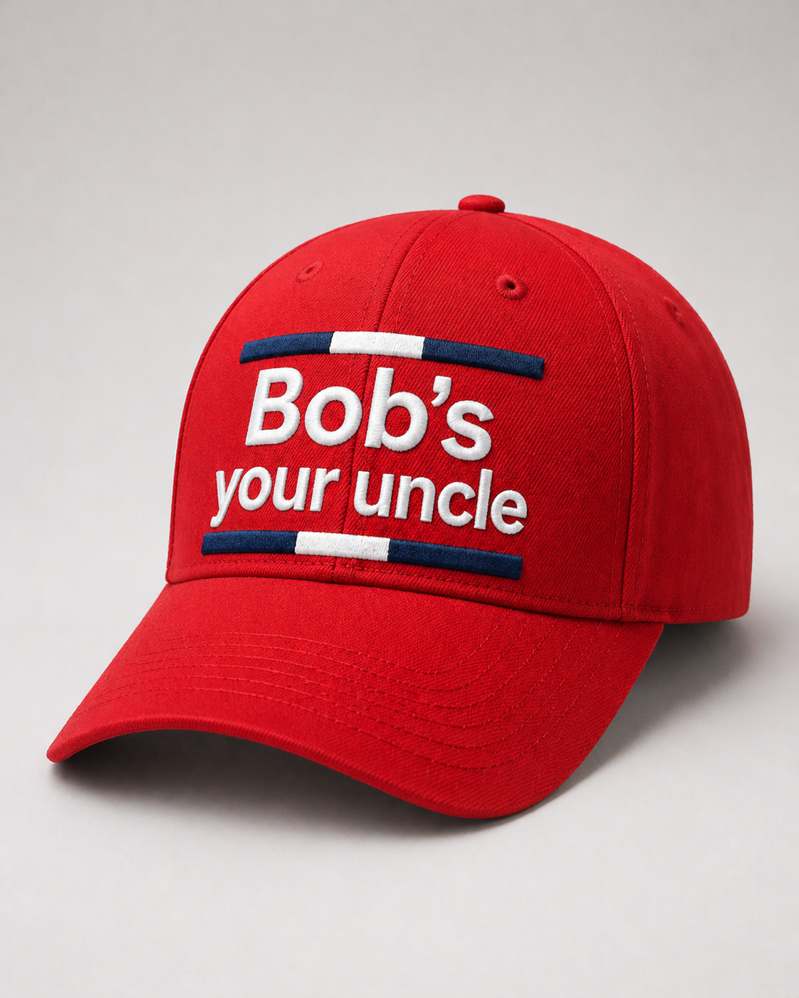 Bob’s Your Uncle England Embroidered Baseball Cap – UK Flag Style Hat