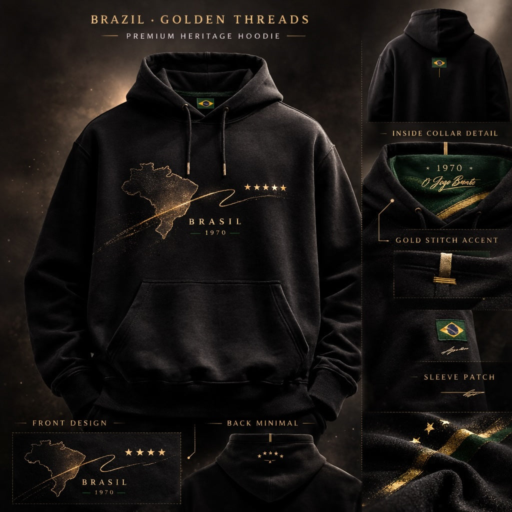 Brazil Heritage Hoodie – Golden Threads Edition